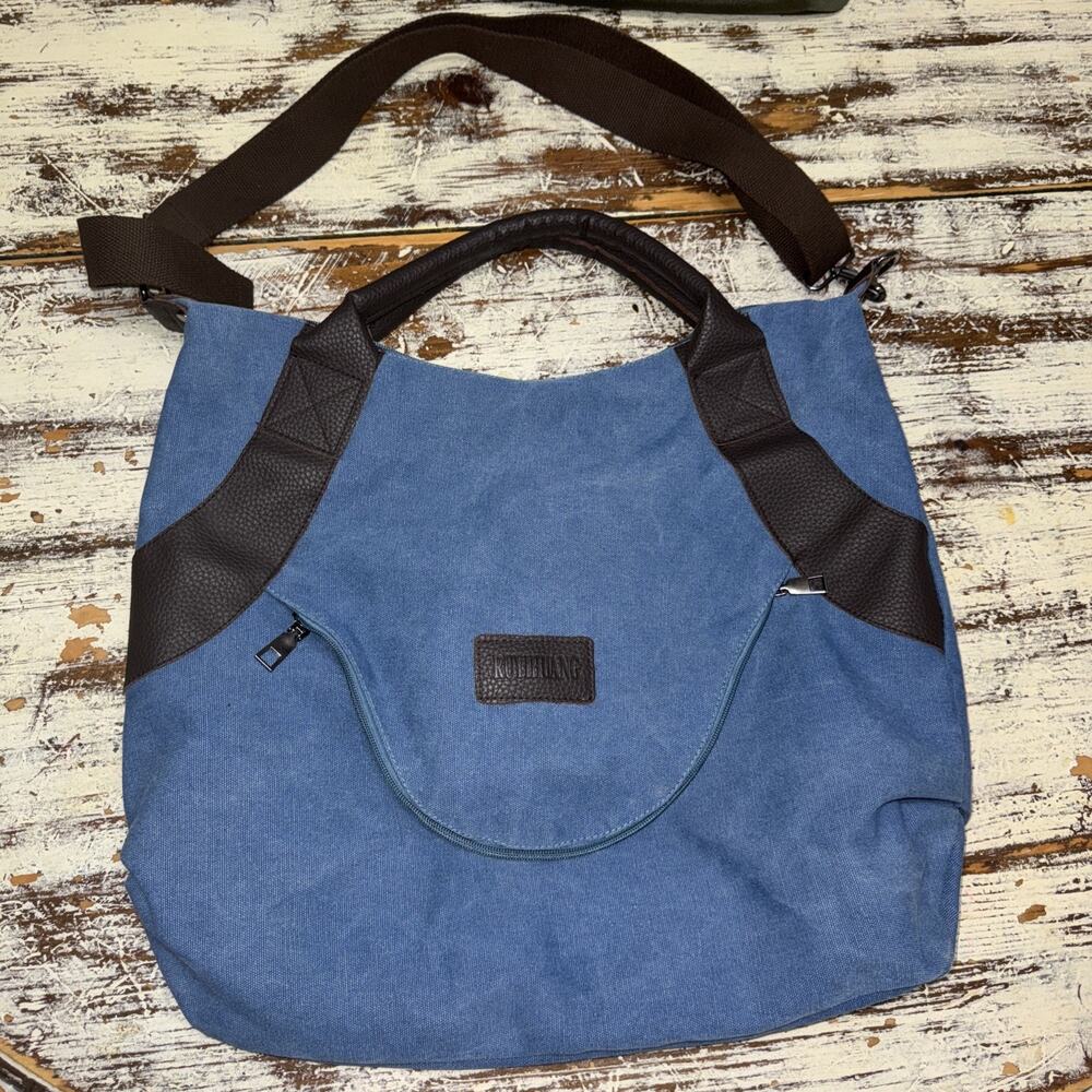 Ruyihung Women’s Boho Crossbody Bag Travel Size L Blue